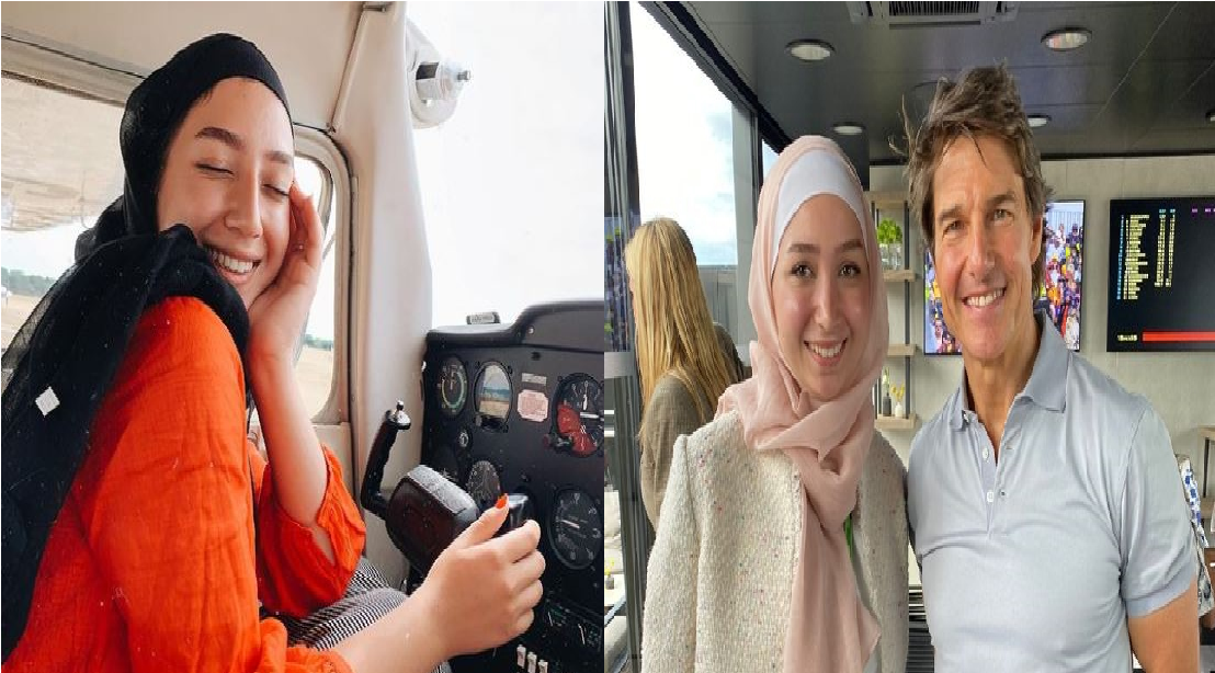 مايا غزال أوّل لاجئة سورية تقود طائرة.. على متنها الممثل الأمريكي الشهير